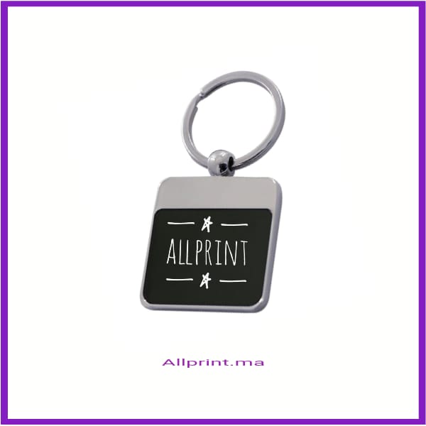 PORTE CLÉ CARRÉ EN MÉTAL